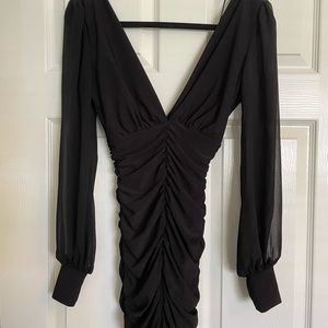 Amaria Formal Ruched Chiffon Mini Dress